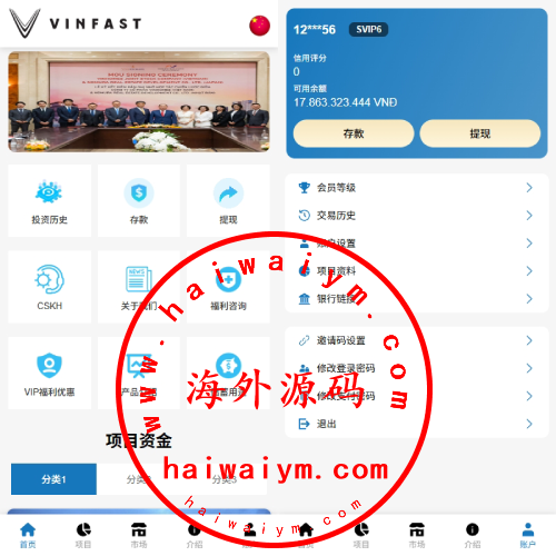 海外投资众筹系统/越南投资理财/前端VUE